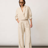 AcileCC Pleat Pant LL - Bone