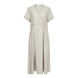 CherCC Wrap SS Dress - Silver