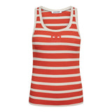 GrannyCC Rib Emb. Tank Top - Offwhite Flame