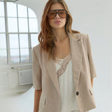 NadineCC SS Blazer - Bisquit
