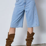 SharonCC Bermuda - Fade Denim