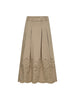 PoppyCC Pleat Scallop Skirt - Mushroom