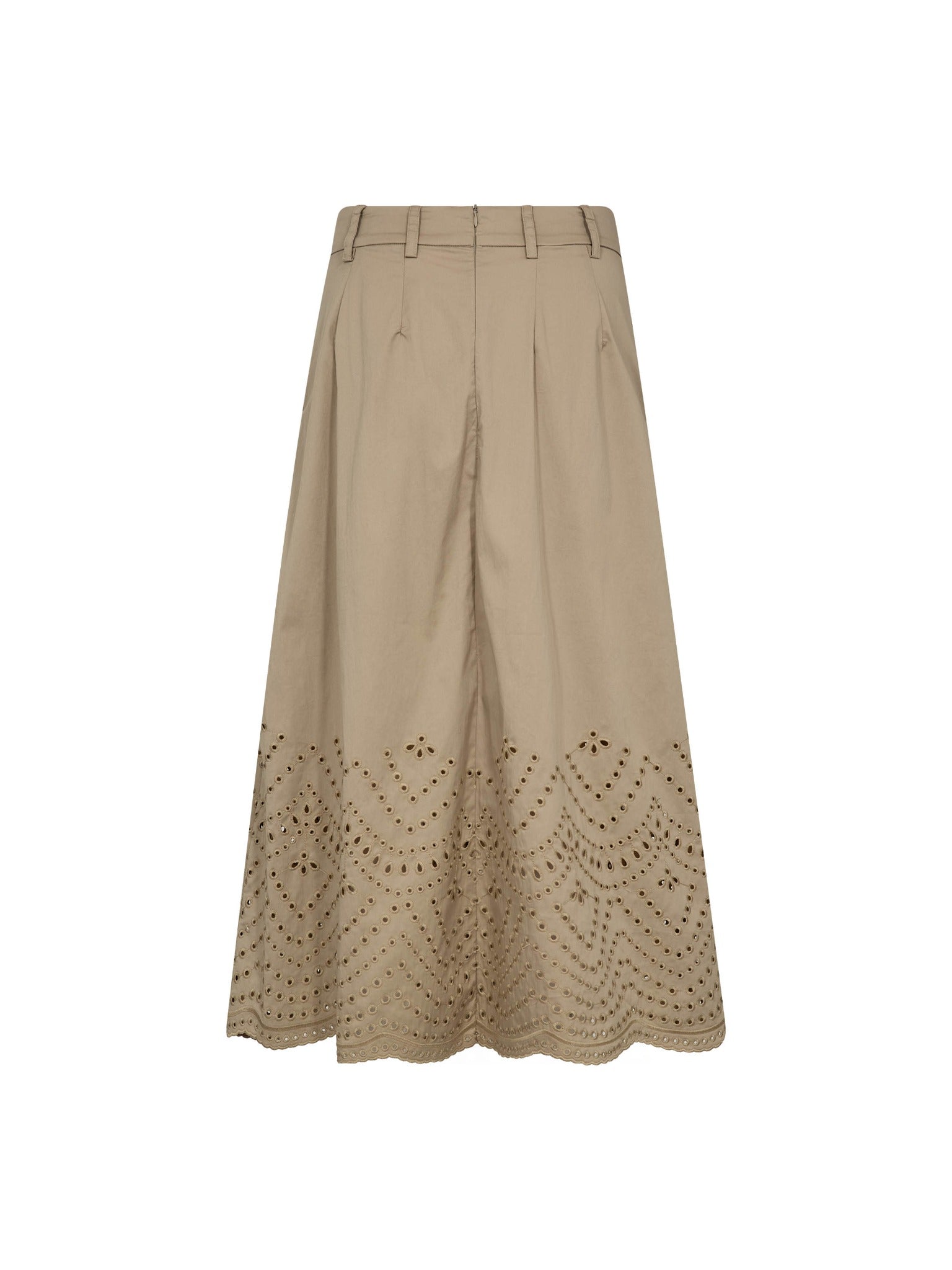 PoppyCC Pleat Scallop Skirt - Mushroom - Co'couture