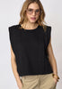 ZelliCC Padded Pleat Top - Black