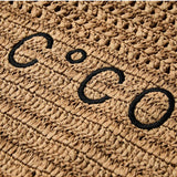 CocoCC Contrast Beach Bag - Straw