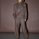SinaCC Pin Wide Pant - Dark Brown