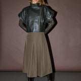 LunaCC Long Skirt - Dusty Army