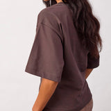 43013 ZengaCC Tee O-Neck - Dark Brown