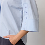 PoppyCC V-Blouse - Pale Blue