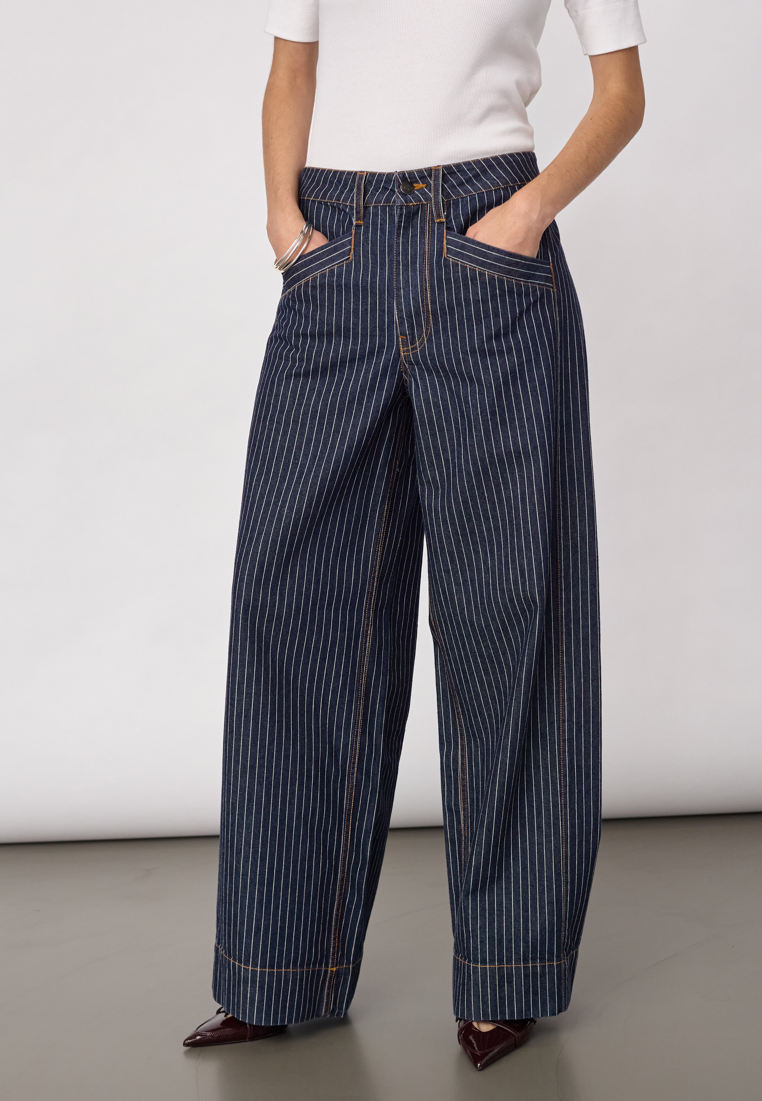 SiggaCC Stripe Pant - Denim Blue - Co'couture