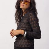 BarieCC O-Neck Blouse - Black