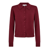 CoryCC Padded LS Cardigan - Berry Red