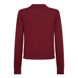 CoryCC Padded LS Cardigan - Berry Red