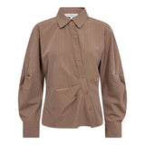 LyviaCC Asym Pin Shirt - Walnut
