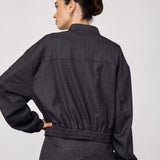 EloraCC Check Jacket - Dark Grey