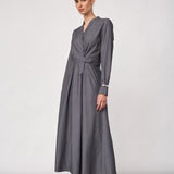 LyviaCC Maxi Wrap Dress - Mid Grey