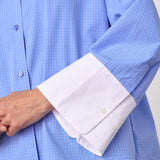 ElonaCC Check Cuff Shirt - Pale Blue