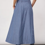 TerryCC Pleat Skirt - Ash Blue