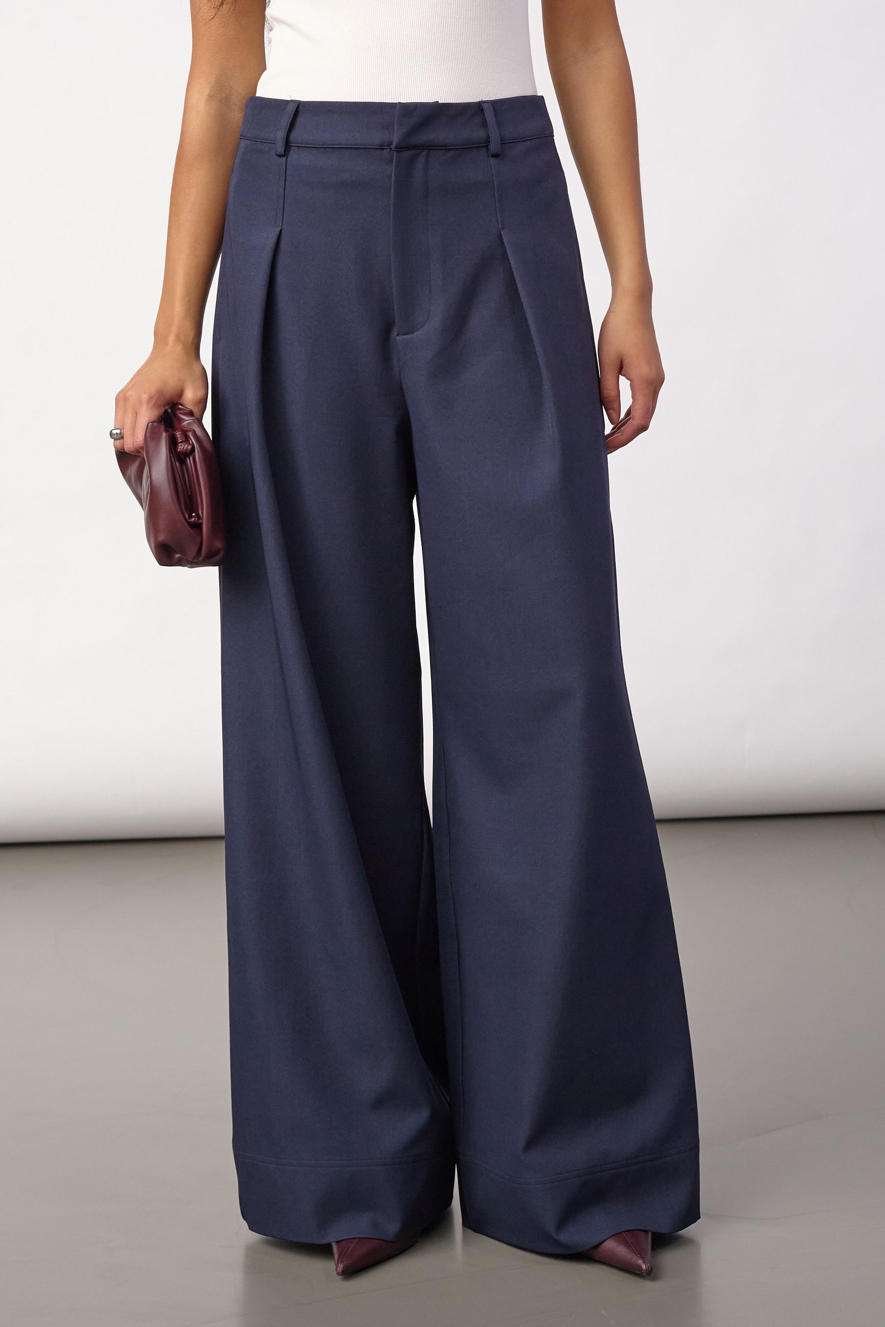 LunaCC Pleat Pant - Navy - Co'couture