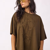 IvaraCC Flower Tee - Dusty Army