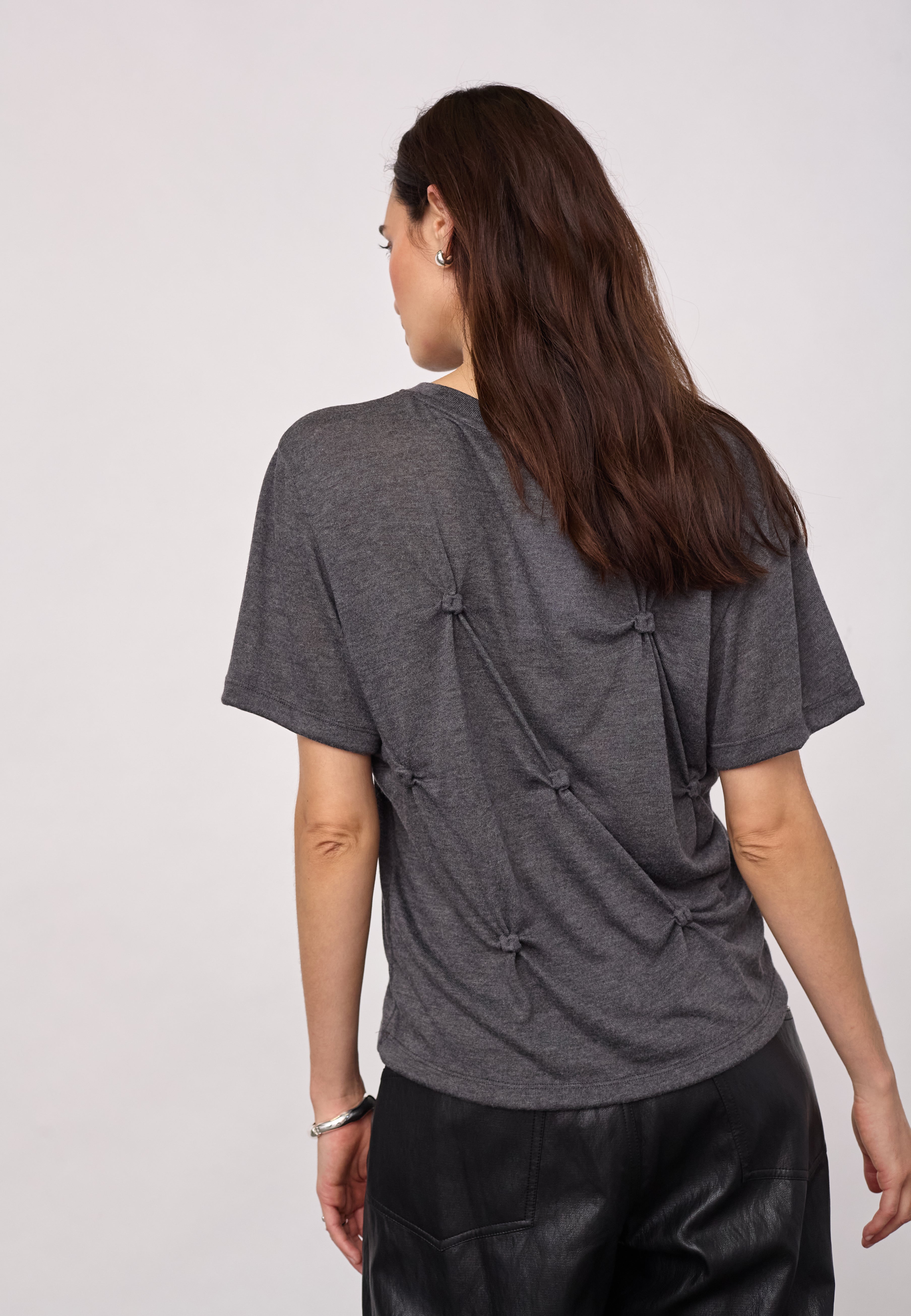TaniaCC Knot Tee - Mid Grey - Co'couture