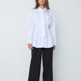 DaliaCC Tie Pleat Shirt - White