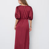 SafiraCC Wrap Dress - Wine Red