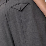 PriscillaCC Pleat Barrel Pant - Mid Grey