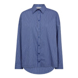 AnizaCC Oversize Slit Shirt - New Blue - Co'couture