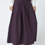 AnyaCC Trinny Pleat Skirt - Plum - Co'couture