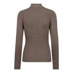 BonnyCC Rib Zip Turtle Knit*OU - Walnut - Co'couture