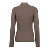 BonnyCC Rib Zip Turtle Knit*OU - Walnut - Co'couture