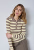 BonnyCC Stripe L/S Polo Knit - PaleYellow