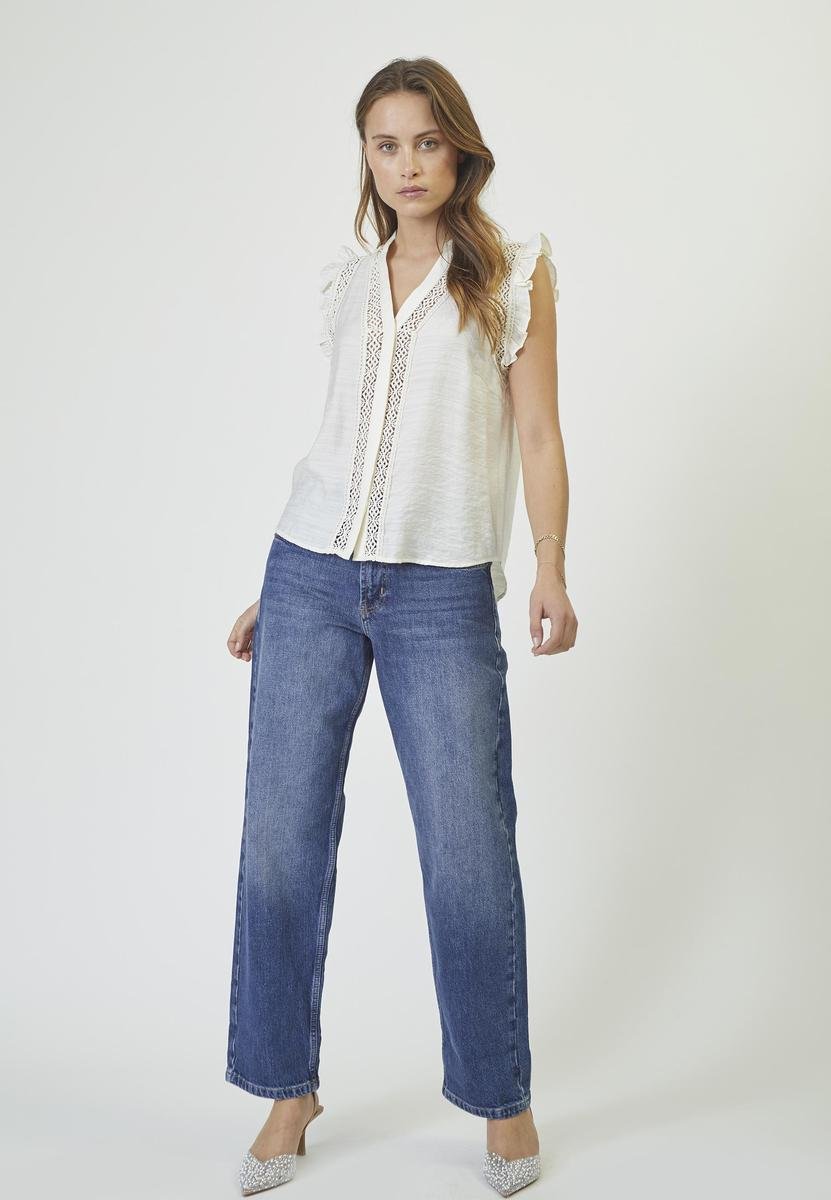 CarynCC Frill Top - Off white - Co'couture