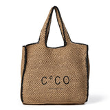 CocoCC Straw Beach Bag - Silver - Co'couture