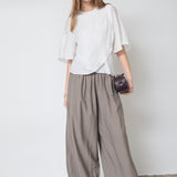 ConnyCC Drape SS Blouse - White - Co'couture