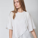 ConnyCC Drape SS Blouse - White - Co'couture