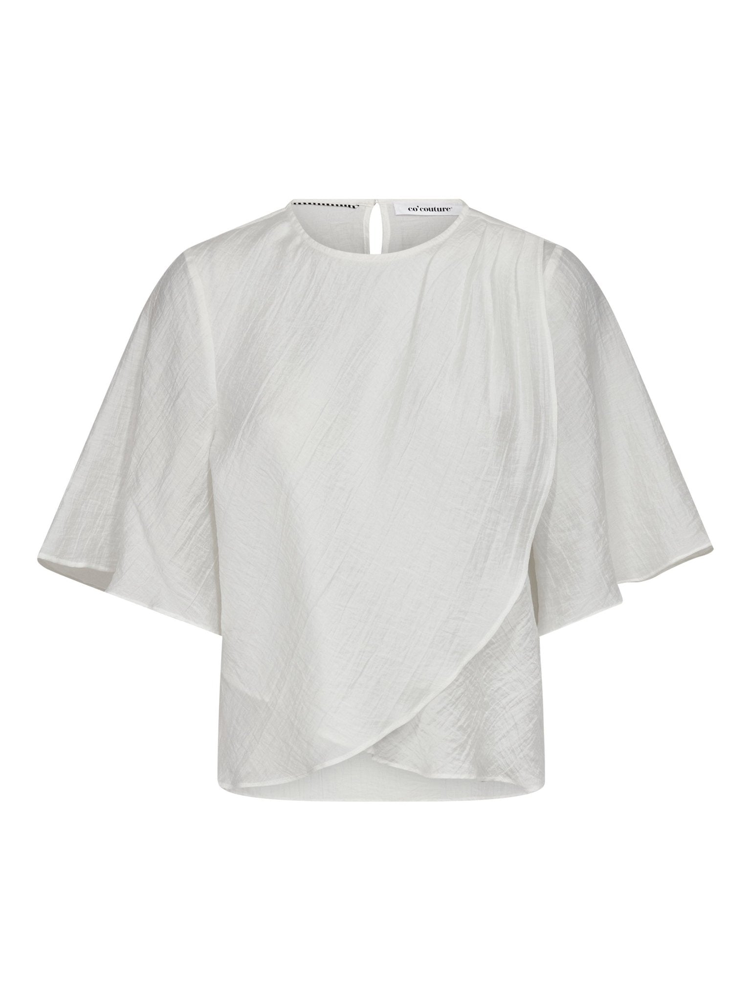 ConnyCC Drape SS Blouse - White - Co'couture