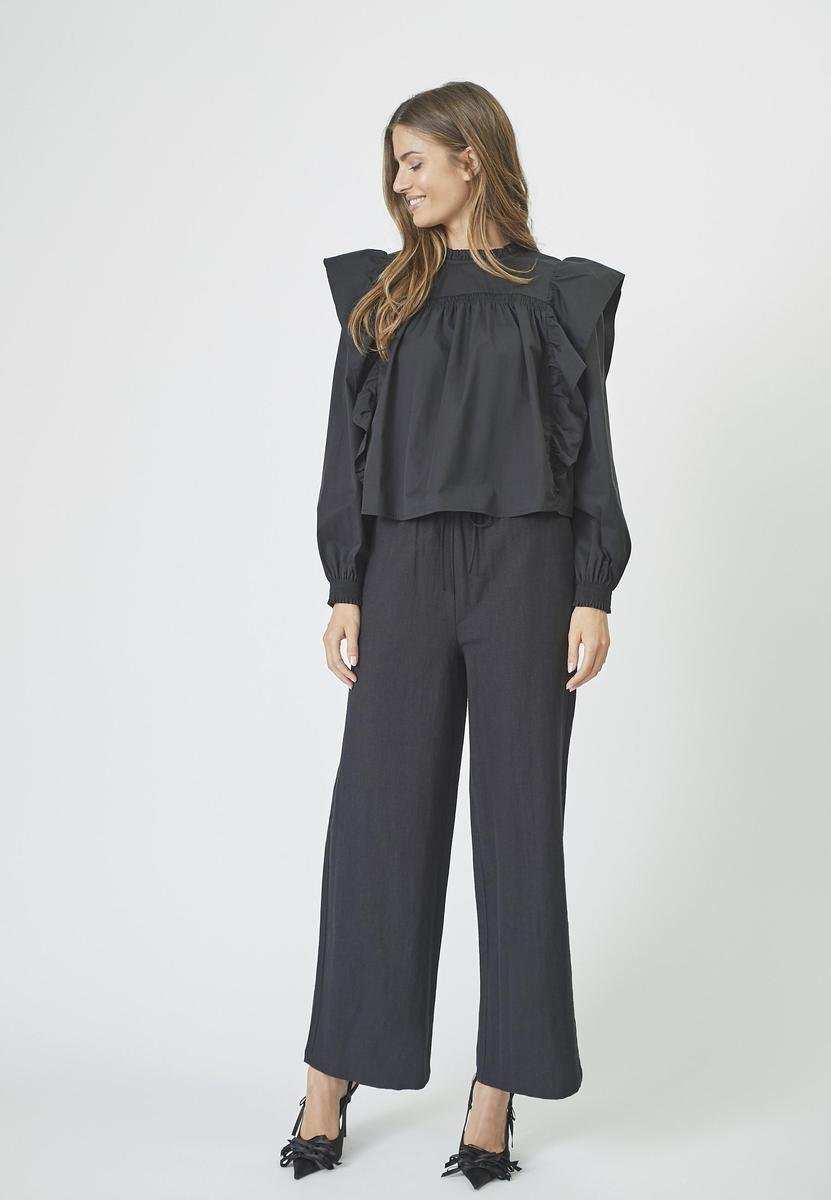 CottonCC Crisp Frill Blouse - Black - Co'couture
