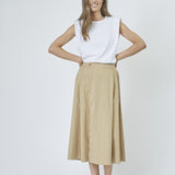 CottonCC Crisp Midi Skirt - Khaki - Co'couture
