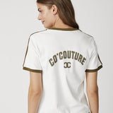 EdgeCC Stripe V - Tee - OffWhite Military Olive - Co'couture