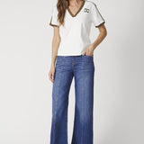 EdgeCC Stripe V - Tee - OffWhite Military Olive - Co'couture
