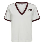 EdgeCC Stripe V - Tee - OffWhite WineRed - Co'couture