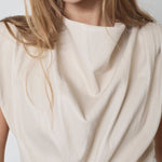 GittCC Pleat Top - Bone - Co'couture