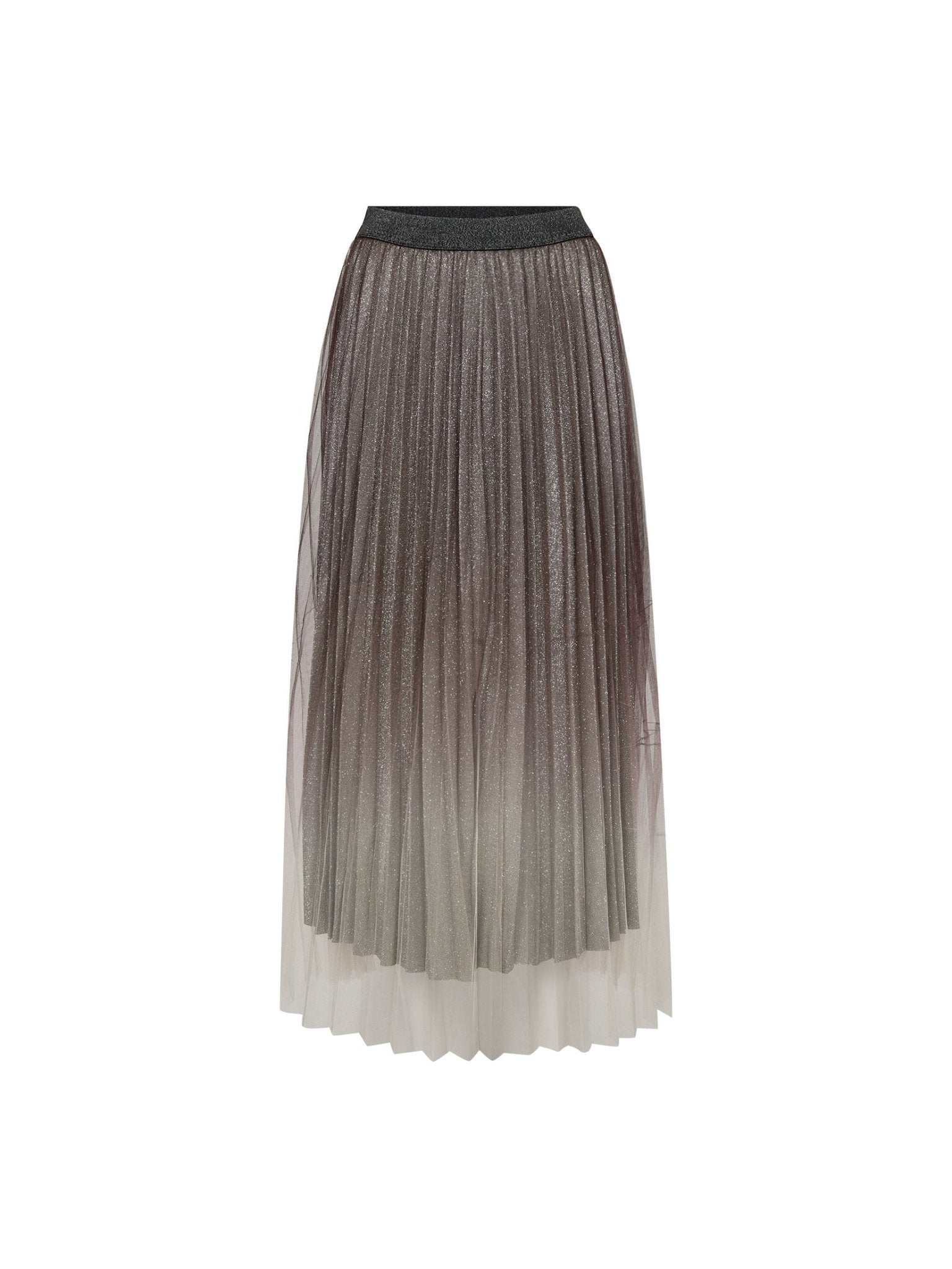 GlitterCC Plissé Skirt - Dark Brown - Co'couture