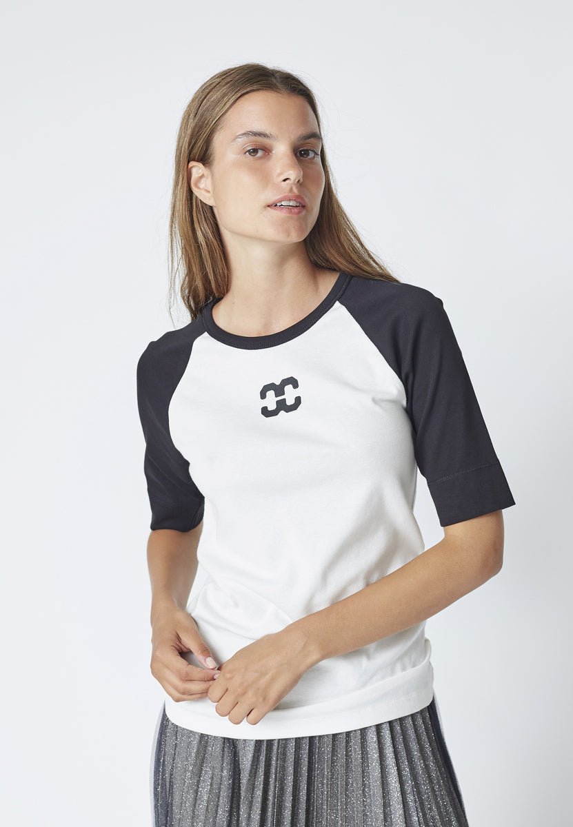 GrannyCC Block SS Tee - OffWhite - Black - Co'couture