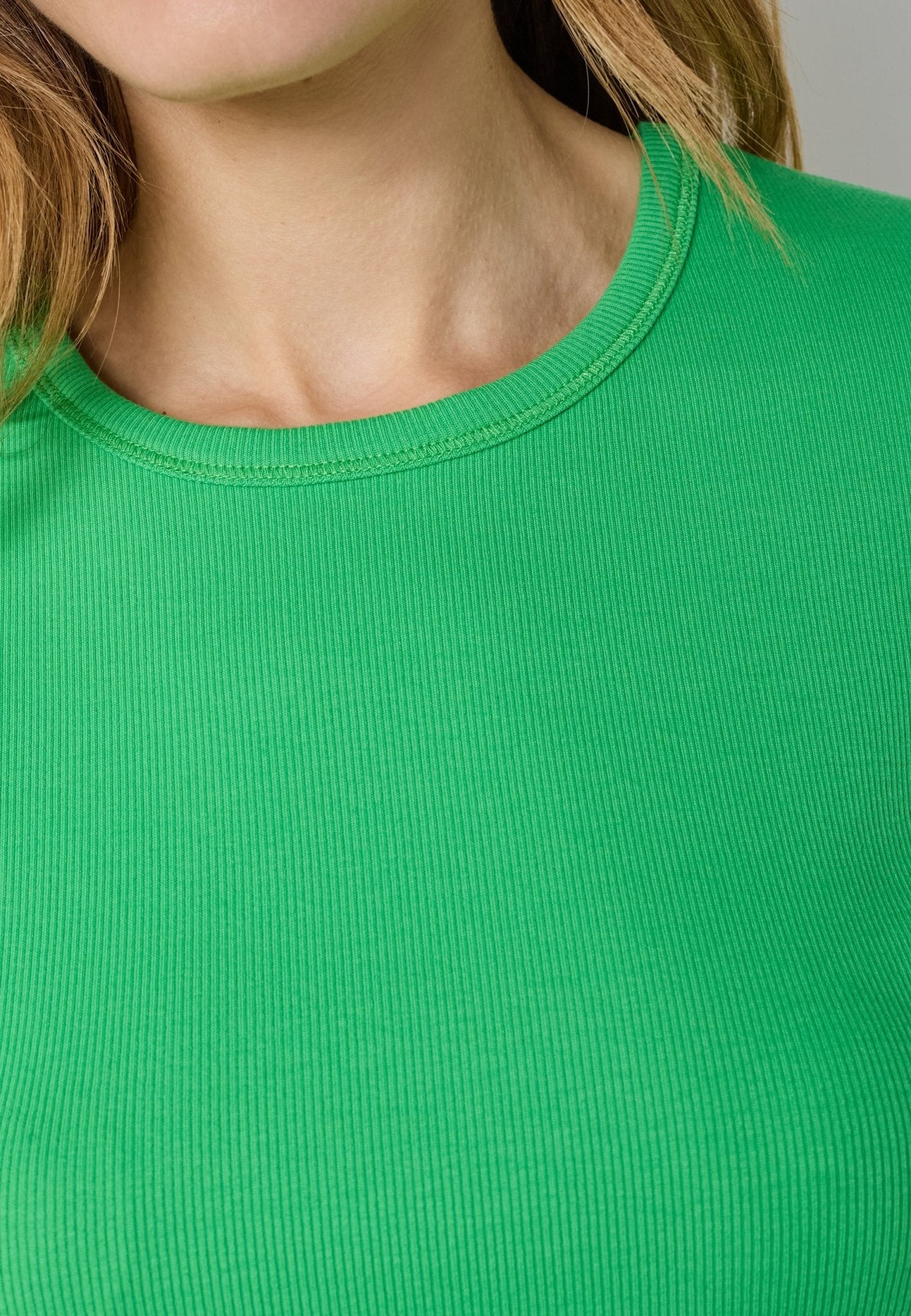 GrannyCC Rib SS O - Tee - Green - Co'couture