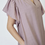 HeraCC Crop SS Frill Dress - Old Rose - Co'couture