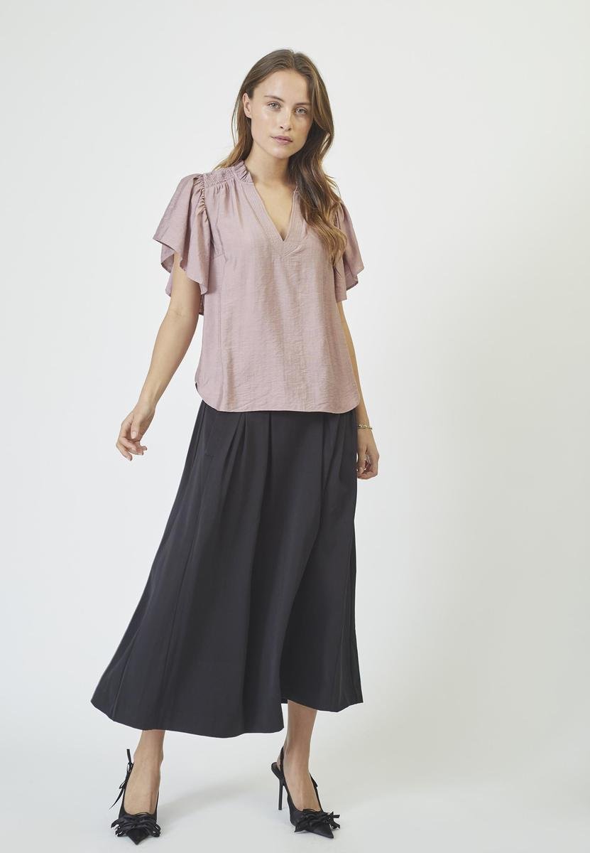 HeraCC SS Frill Top - Old Rose - Co'couture