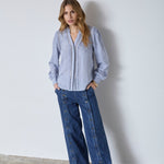 KesiCC Lace V - Shirt - Pale Blue - Co'couture